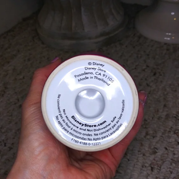 Disney Store Rare Fuschia/Pink Cheshire Cat Porcelain Travel Mug - Picture 6 of 7